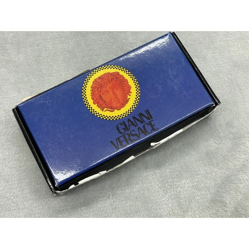 Vintage Gianni Versace Medusa Keychain Unisex One Size Yellow Leather Italy